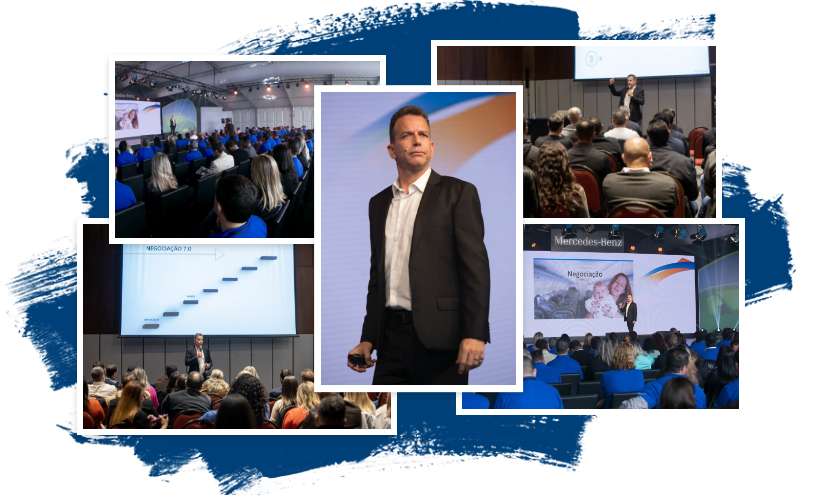 Prof. Alfredo Bravo palestrando em eventos corporativos