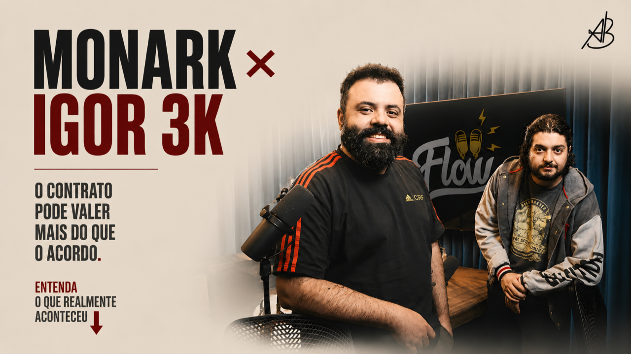 Estudo de caso: Negociação entre Bruno Aiub (Monark) e Igor Coelho (Igor 3K), fundadores da Flow Podcast