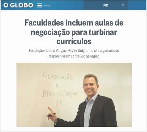Artigo sobre Negociação para o Jornal O Globo em 2018